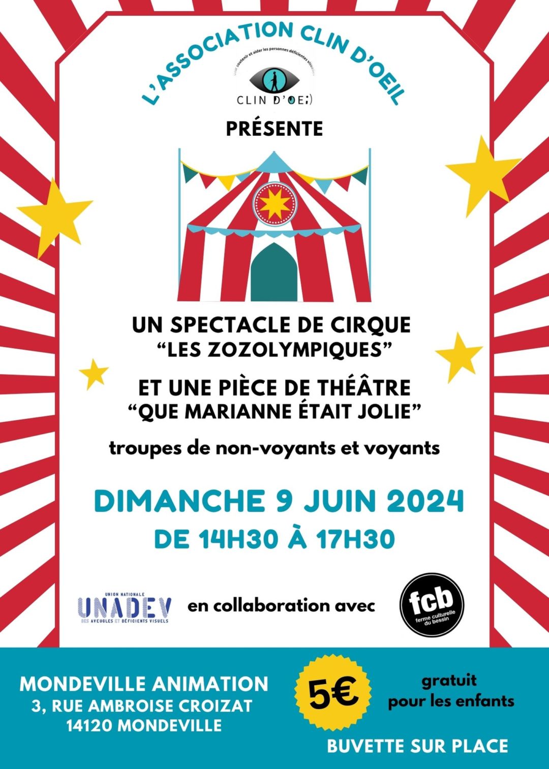Association Clin d’Oeil : Représentations Cirque et Théâtre
