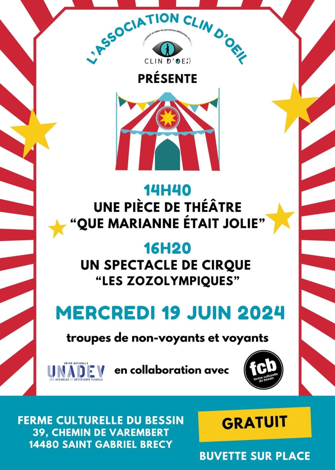 2èmes représentations cirque et théâtre – Association Clin d’Oeil